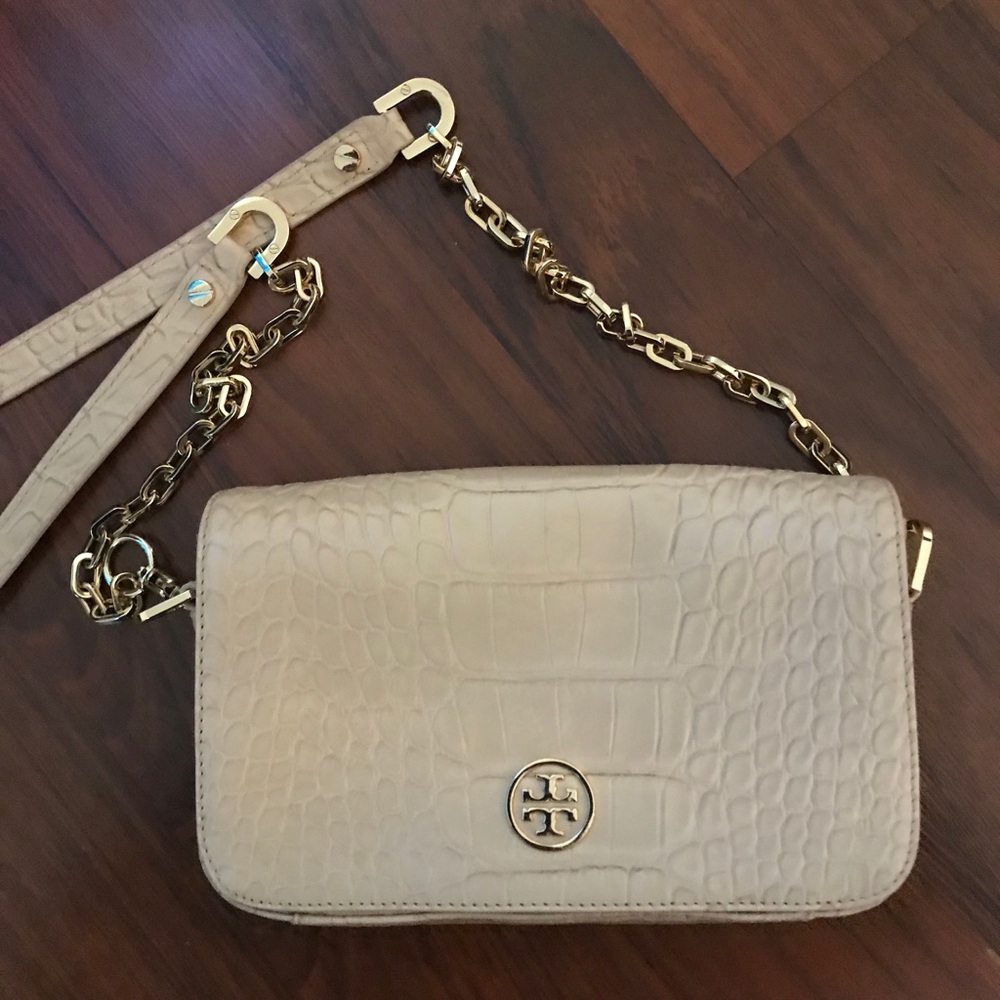 COPY - Like New Tory Burch Crocodile Cross Body Purse